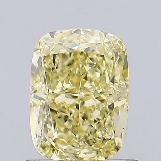 0.81ct Cushion modified Lab Grown Diamond (Colour Fancy Intense Yellow, Clarity VS1, Cut GD, IGI Certified)