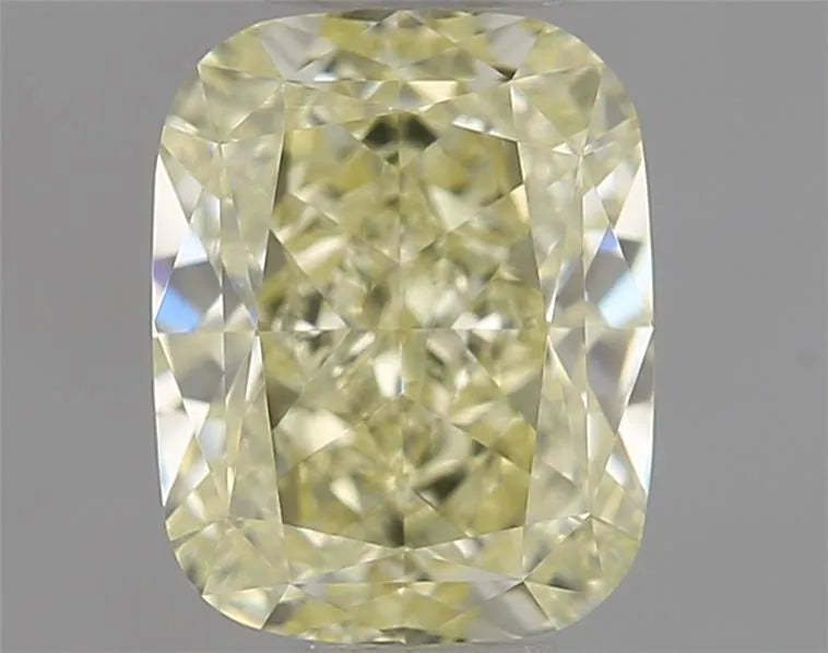 1.01ct Cushion brilliant Natural Diamond (Colour Fancy Light Yellow, Clarity IF, GIA Certified)
