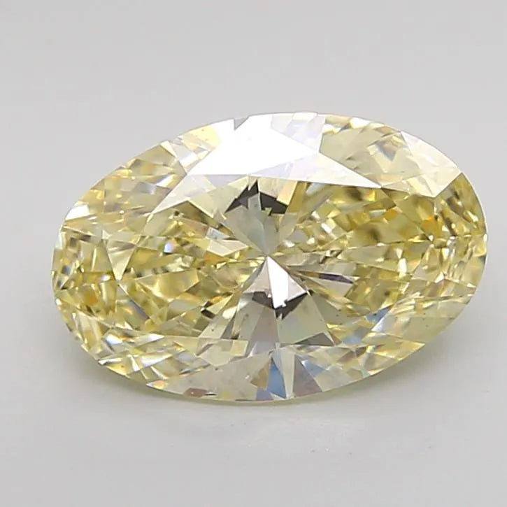 2.00ct Oval Lab Grown Diamond (Colour Fancy Yellow, Clarity VS2, IGI Certified)