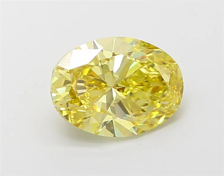 2.00ct Oval Lab Grown Diamond (Colour Fancy Vivid Yellow, Clarity VS1, IGI Certified)