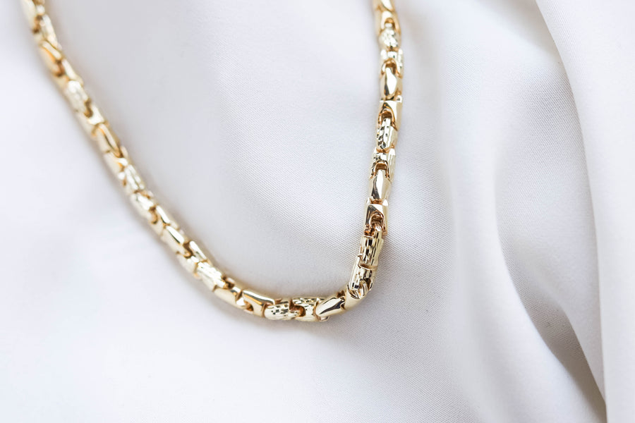 DIAMOND CUT LINK NECKALCE