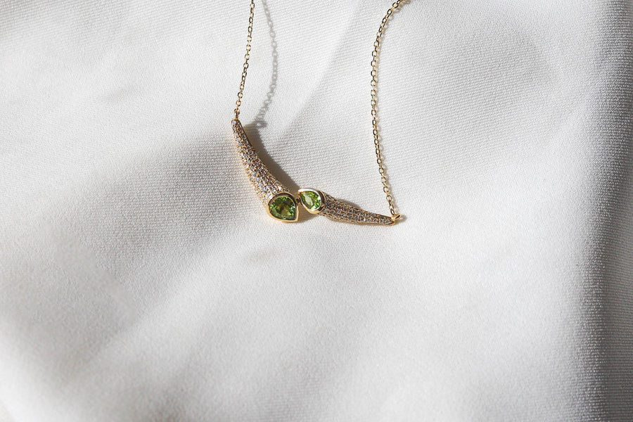 DIAMOND &  PERIDOT NECKLACE