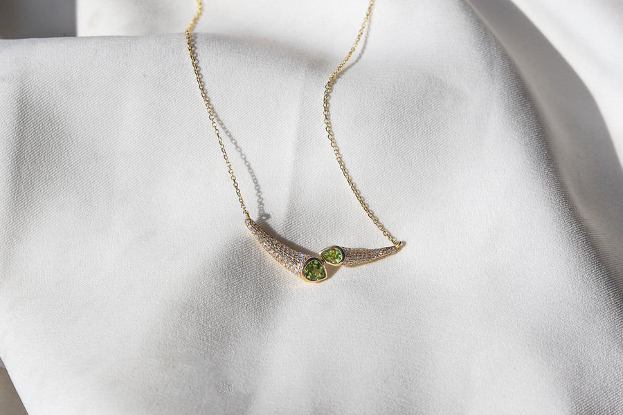 DIAMOND &  PERIDOT NECKLACE