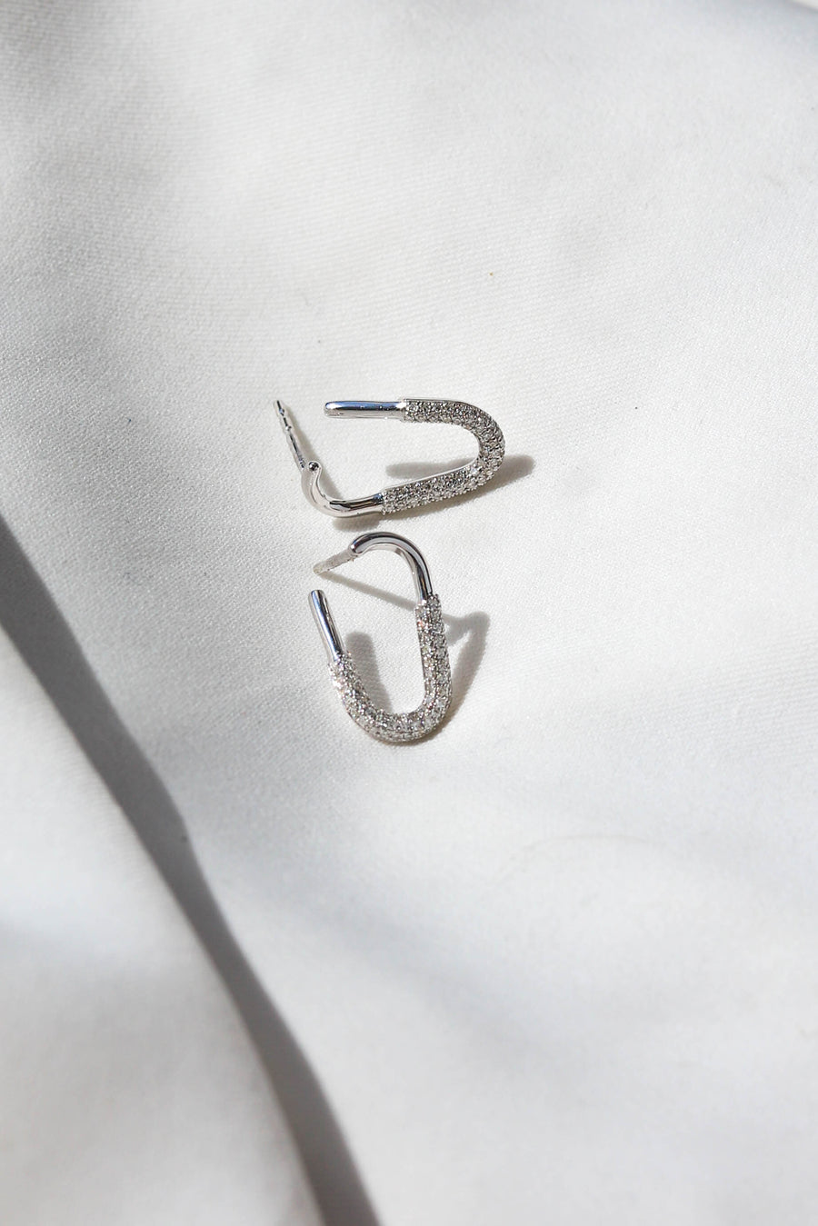 PAPERCLIP DIAMOND EARRINGS