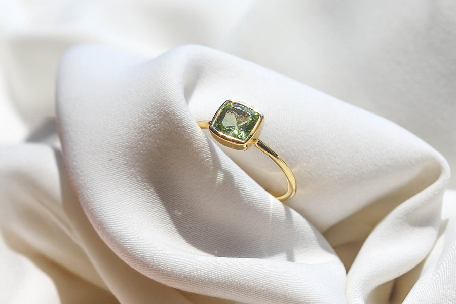 SQUARE TOURMALINE RING