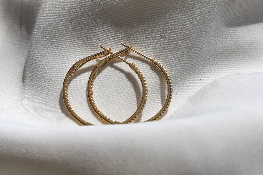 DIAMOND HOOP EARRINGS