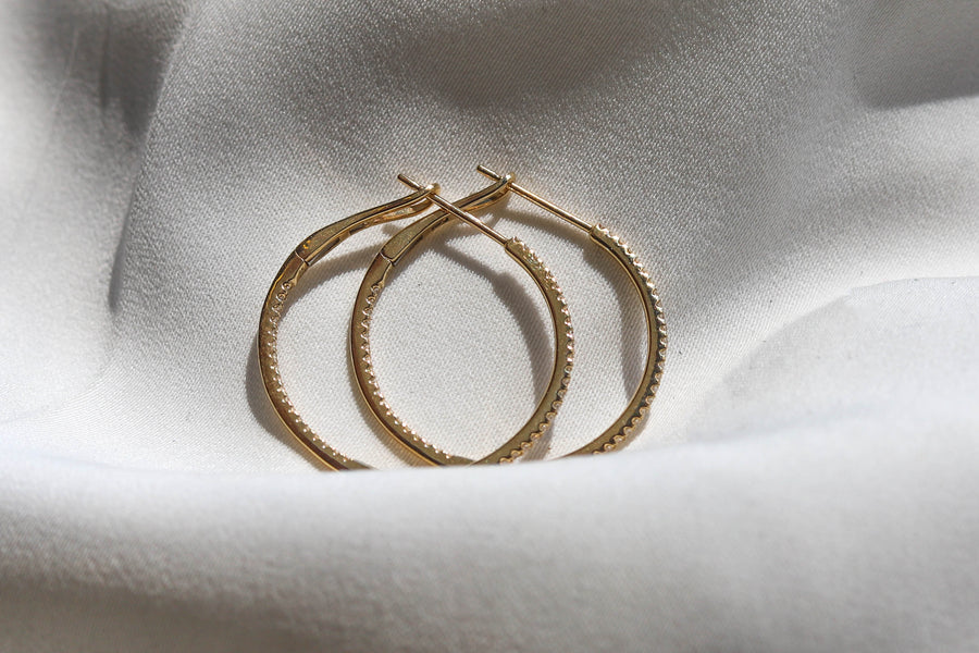 DIAMOND HOOP EARRINGS