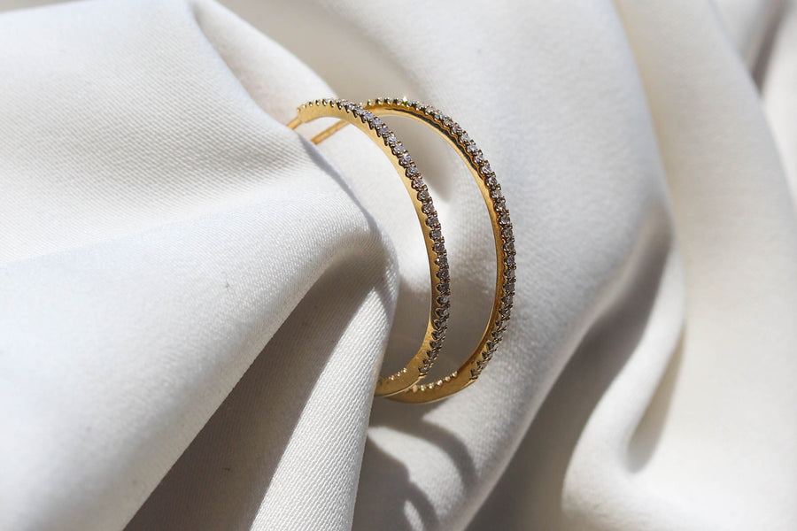 DIAMOND HOOP EARRINGS