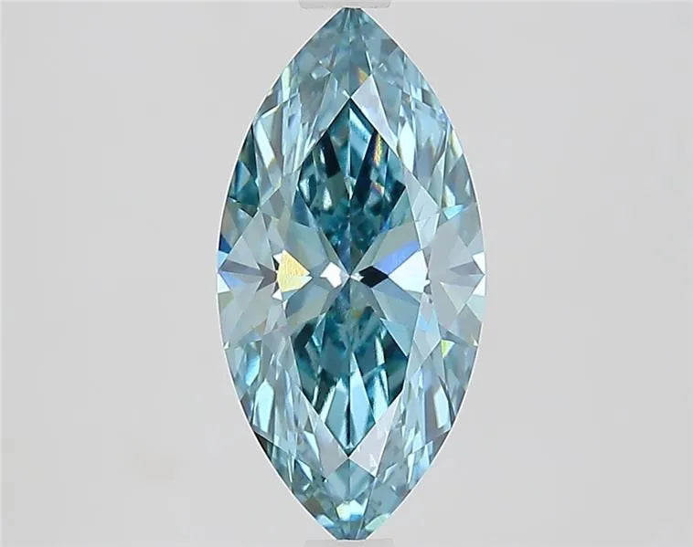 1.86ct Marquise Lab Grown Diamond (Colour Fancy Vivid Blue, Clarity VVS2, IGI Certified)