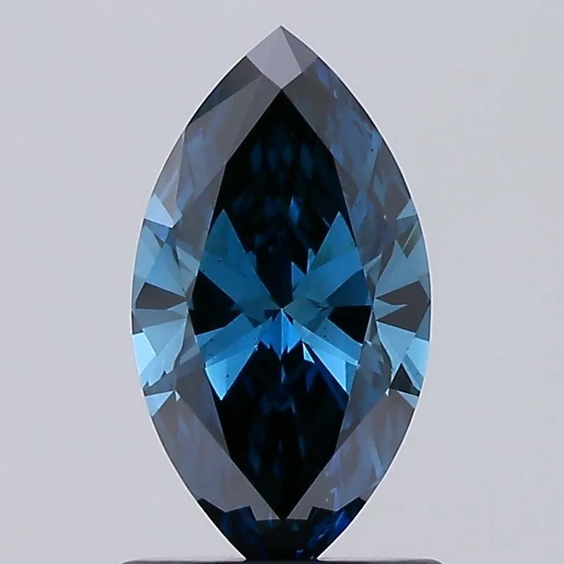 1.04ct Marquise Lab Grown Diamond (Colour Fancy Deep Blue, Clarity VS2, IGI Certified)