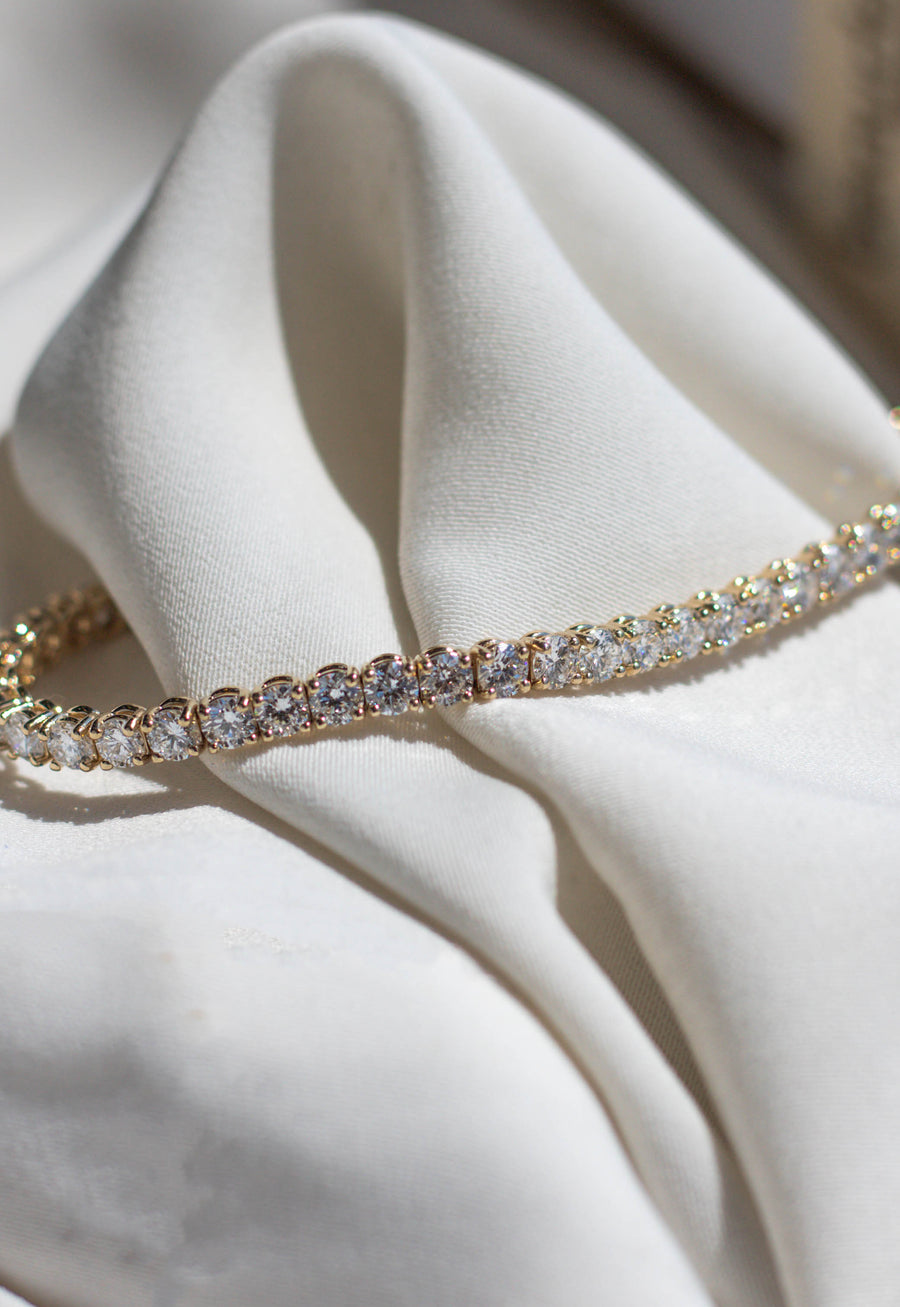6.2CT DIAMOND TENNIS BRACELET GOLD
