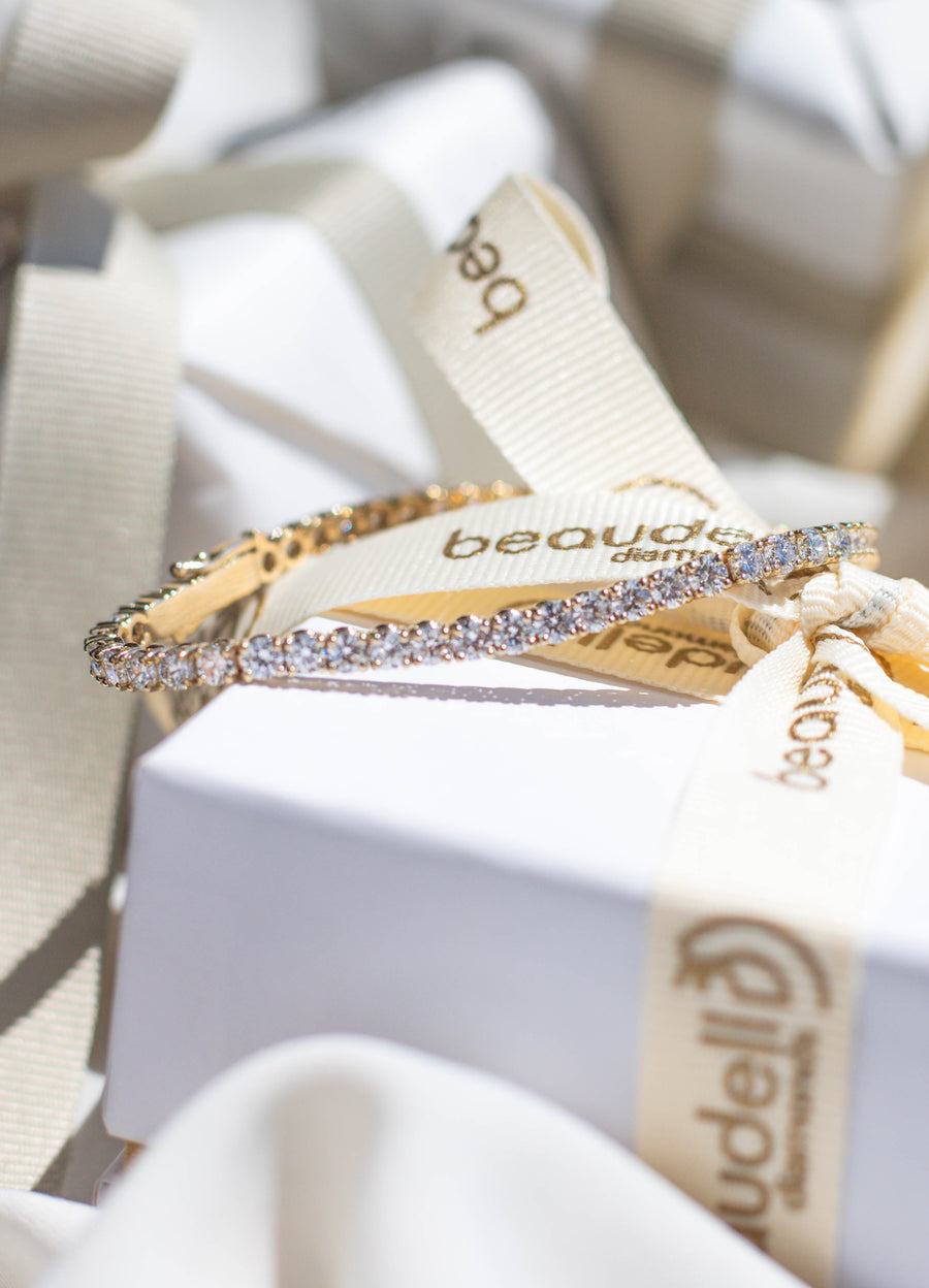 6.2CT DIAMOND TENNIS BRACELET GOLD