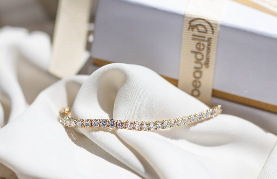 6.2CT DIAMOND TENNIS BRACELET GOLD